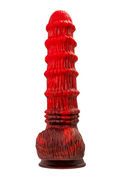 Вибратор Black&Red by Toyfa Monster Tops, силикон, красно-черный, 27 см