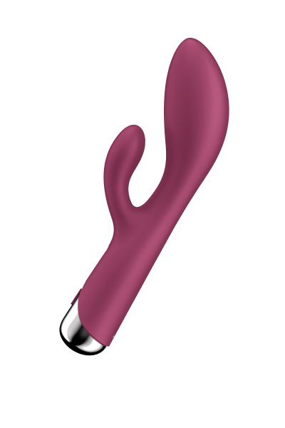 Вибратор-кролик с ротацией Satisfyer Spinning Rabbit 1, силикон, бордовый, 20,5 см