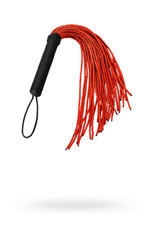 Флоггер из веревки TOYFA Theatre  красно-черный, 48,5 см