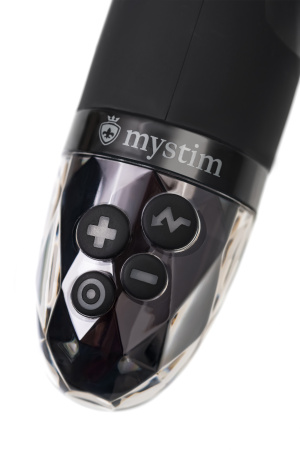 Вибратор Mystim Sleak Freak с электростимуляцией,силикон, черный, 14,5 см