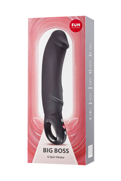Вибратор для точки G Fun Factory Big Boss, силикон, черный, 23 см