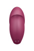 Вибромассажер Satisfyer Tap & Climax 1, силикон, бордовый, 11 см