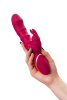 Виброкролик с двигающимися кольцами, JOS Tenty, силикон, бордовый, 23,5 см