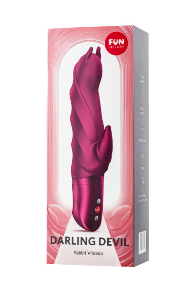 Вибратор Fun Factory DARLING DEVIL, силикон, бордовый, 20,5 см