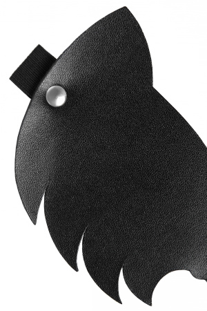 Маска Pecado BDSM, с ушками кошки закрытая, натуральная кожа, чёрная