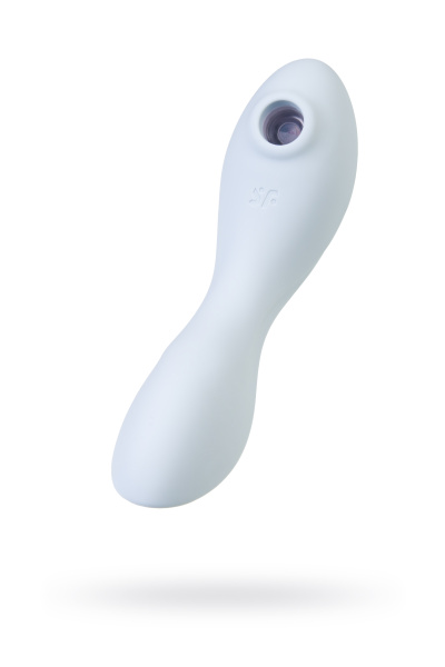 Вакуумный стимулятор клитора Satisfyer Curvy Trinity 5+, голубой