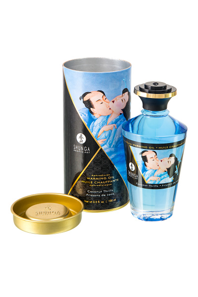 Массажное масло возбуждающее Shunga Кокосовое волнение,  натуральное, 100 мл