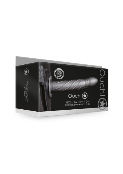 Страпон-фаллопротез со спиралевидной фактурой без мошонки