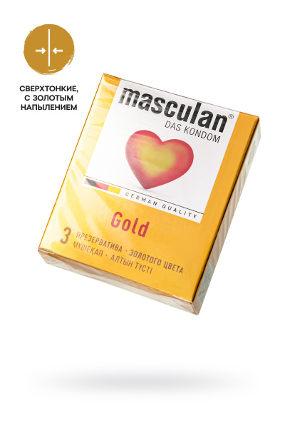 Презервативы Masculan Ultra 5,№3,золотого цвета 
