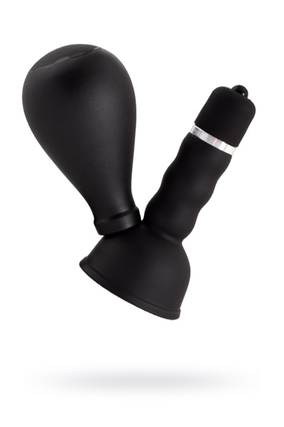 Вибратор на сосок с грушей Черный 8 см. Ø 3,5