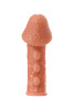 Насадка KOKOS с дополнительной стимуляцией,TRP,телесная, 14,7 см, Ø 4,3