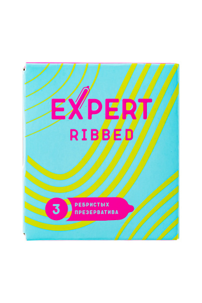 Презервативы EXPERT Ribbed, ребристые, 3шт.