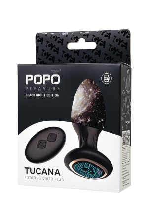 Анальная вибровтулка с ротацией POPO Pleasure Tucana, с управлением от приложения и пульта, силикон