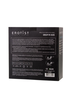 Втулка анальная с эрекционным кольцом Erotist, 6,5 см Ø 3,9