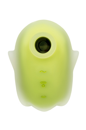 Вакуум-волновой бесконтактный стимулятор клитора Satisfyer Glowing Ghost, силикон, желтый, 8,4 см